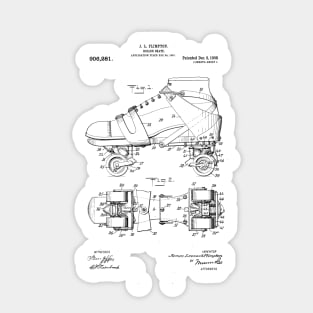 Roller Skate Patent Sticker